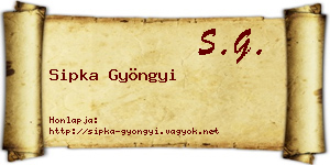 Sipka Gyöngyi névjegykártya