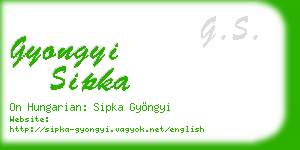 gyongyi sipka business card