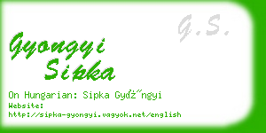 gyongyi sipka business card